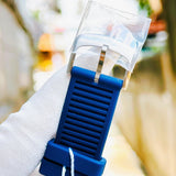 Buy Shop Salvatore Ferragamo F-80 Blue Dial Blue Rubber Strap Watch For Men - SFHY01122 USA Online