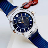 Buy Shop Salvatore Ferragamo F-80 Blue Dial Blue Rubber Strap Watch For Men - SFHY01122 USA Online