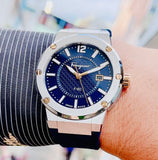Buy Shop Salvatore Ferragamo F-80 Blue Dial Blue Rubber Strap Watch For Men - SFHY01122 USA Online