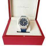 Buy Shop Salvatore Ferragamo F-80 Blue Dial Blue Rubber Strap Watch For Men - SFHY01122 USA Online
