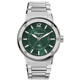 Buy Shop Salvatore Ferragamo F-80 Bracelet Green Dial Silver Steel Strap Watch For Men - SFHY00621 USA Online
