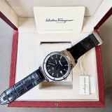Buy Shop Salvatore Ferragamo F-80 Classic Black Dial Black Leather Strap Watch for Men - SFDT00219 USA Online