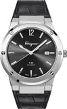 Buy Shop Salvatore Ferragamo F-80 Classic Black Dial Black Leather Strap Watch for Men - SFDT00219 USA Online
