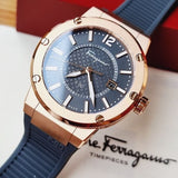 Buy Shop Salvatore Ferragamo F-80 Classic Black Dial Black Rubber Strap Watch for Men - SFHY02522 USA Online