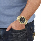 Buy Shop Salvatore Ferragamo F-80 Classic Black Dial Gold Steel Strap Watch for Men - SFHY00821 USA Online