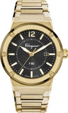 Buy Shop Salvatore Ferragamo F-80 Classic Black Dial Gold Steel Strap Watch for Men - SFHY00821 USA Online