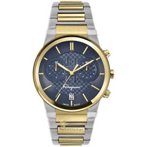 Buy Shop Salvatore Ferragamo F-80 Classic Black Dial Two Tone Steel Strap Watch for Men - SFME00921 USA Online