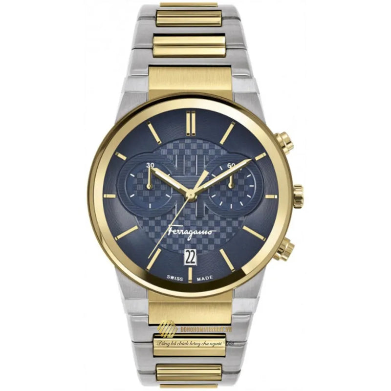 Buy Shop Salvatore Ferragamo F-80 Classic Black Dial Two Tone Steel Strap Watch for Men - SFME00921 USA Online