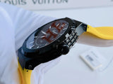 Buy Shop Salvatore Ferragamo F-80 Classic Black Dial Yellow Rubber Strap Watch for Men - SFHY01522 USA Online