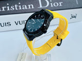 Buy Shop Salvatore Ferragamo F-80 Classic Black Dial Yellow Rubber Strap Watch for Men - SFHY01522 USA Online