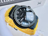 Buy Shop Salvatore Ferragamo F-80 Classic Black Dial Yellow Rubber Strap Watch for Men - SFHY01522 USA Online