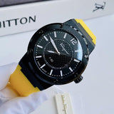 Buy Shop Salvatore Ferragamo F-80 Classic Black Dial Yellow Rubber Strap Watch for Men - SFHY01522 USA Online