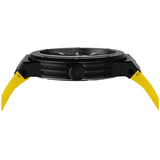 Buy Shop Salvatore Ferragamo F-80 Classic Black Dial Yellow Rubber Strap Watch for Men - SFHY01522 USA Online