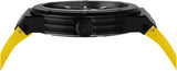 Buy Shop Salvatore Ferragamo F-80 Classic Black Dial Yellow Rubber Strap Watch for Men - SFHY01522 USA Online