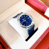 Buy Shop Salvatore Ferragamo F-80 Classic Blue Dial Blue Leather Strap Watch for Men - SFDT00719 USA Online