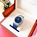Buy Shop Salvatore Ferragamo F-80 Classic Blue Dial Blue Leather Strap Watch for Men - SFDT00719 USA Online