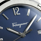 Buy Shop Salvatore Ferragamo F-80 Classic Blue Dial Blue Leather Strap Watch for Men - SFDT00719 USA Online