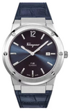 Buy Shop Salvatore Ferragamo F-80 Classic Blue Dial Blue Leather Strap Watch for Men - SFDT00719 USA Online
