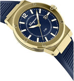 Buy Shop Salvatore Ferragamo F-80 Classic Blue Dial Blue Rubber Strap Watch for Men - SFHY02822 USA Online