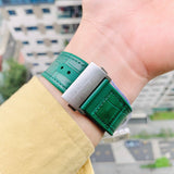 Buy Shop Salvatore Ferragamo F-80 Classic Green Dial Green Leather Strap Watch for Men - SFDT00119 USA Online