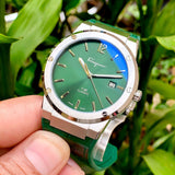 Buy Shop Salvatore Ferragamo F-80 Classic Green Dial Green Leather Strap Watch for Men - SFDT00119 USA Online