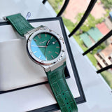 Buy Shop Salvatore Ferragamo F-80 Classic Green Dial Green Leather Strap Watch for Men - SFDT00119 USA Online