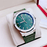 Buy Shop Salvatore Ferragamo F-80 Classic Green Dial Green Leather Strap Watch for Men - SFDT00119 USA Online