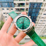 Buy Shop Salvatore Ferragamo F-80 Classic Green Dial Green Leather Strap Watch for Men - SFDT00119 USA Online
