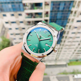 Buy Shop Salvatore Ferragamo F-80 Classic Green Dial Green Leather Strap Watch for Men - SFDT00119 USA Online