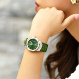 Buy Shop Salvatore Ferragamo F-80 Classic Green Dial Green Leather Strap Watch for Men - SFDT00119 USA Online