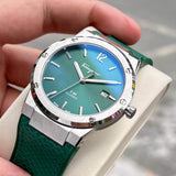 Buy Shop Salvatore Ferragamo F-80 Classic Green Dial Green Leather Strap Watch for Men - SFDT00119 USA Online