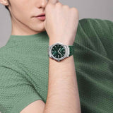 Buy Shop Salvatore Ferragamo F-80 Classic Green Dial Green Leather Strap Watch for Men - SFDT00119 USA Online