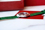 Buy Shop Salvatore Ferragamo F-80 Classic Green Dial Green Leather Strap Watch for Men - SFDT00519 USA Online