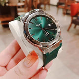 Buy Shop Salvatore Ferragamo F-80 Classic Green Dial Green Leather Strap Watch for Men - SFDT00519 USA Online