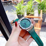 Buy Shop Salvatore Ferragamo F-80 Classic Green Dial Green Leather Strap Watch for Men - SFDT00519 USA Online