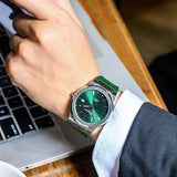 Buy Shop Salvatore Ferragamo F-80 Classic Green Dial Green Leather Strap Watch for Men - SFDT00519 USA Online