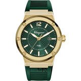 Buy Shop Salvatore Ferragamo F-80 Classic Green Dial Green Rubber Strap Watch for Men - SFHY02022 USA Online