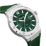 Buy Shop Salvatore Ferragamo F-80 Classic Green Dial Green Rubber Strap Watch for Men - SFHY02722 USA Online