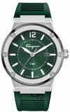 Buy Shop Salvatore Ferragamo F-80 Classic Green Dial Green Rubber Strap Watch for Men - SFHY02722 USA Online