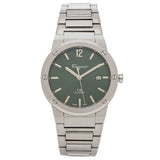 Buy Shop Salvatore Ferragamo F-80 Classic Green Dial Silver Steel Strap Watch for Men - SFDT02123 USA Online