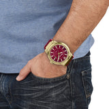 Buy Shop Salvatore Ferragamo F-80 Classic Red Dial Red Rubber Strap Watch for Men - SFHY02422 USA Online