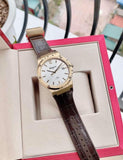 Buy Shop Salvatore Ferragamo F-80 Classic Silver Dial Brown Leather Strap Watch for Men - SFDT00419 USA Online
