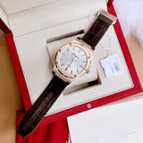 Buy Shop Salvatore Ferragamo F-80 Classic Silver Dial Brown Leather Strap Watch for Men - SFDT00419 USA Online