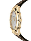 Buy Shop Salvatore Ferragamo F-80 Classic Silver Dial Brown Leather Strap Watch for Men - SFDT00419 USA Online