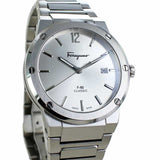 Buy Shop Salvatore Ferragamo F-80 Classic Silver Dial Silver Steel Strap Watch for Men - SFDT02223 USA Online