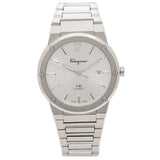 Buy Shop Salvatore Ferragamo F-80 Classic Silver Dial Silver Steel Strap Watch for Men - SFDT02223 USA Online