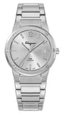 Buy Shop Salvatore Ferragamo F-80 Classic Silver Dial Silver Steel Strap Watch for Men - SFDT02223 USA Online