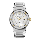 Buy Shop Salvatore Ferragamo F-80 Classic Silver Dial Silver Steel Strap Watch for Men - SFHY02922 USA Online