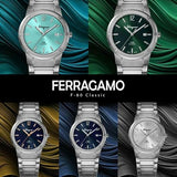 Buy Shop Salvatore Ferragamo F-80 Classic Tiffany Blue Dial Silver Steel Strap Watch for Men - SFDT02323 USA Online