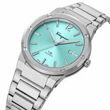 Buy Shop Salvatore Ferragamo F-80 Classic Tiffany Blue Dial Silver Steel Strap Watch for Men - SFDT02323 USA Online